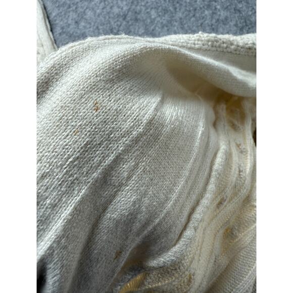 Ralph Lauren Cardigan Sweater Cable Knit Silk Cashmere Size XL Cream READ - Picture 16 of 16